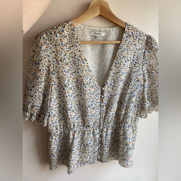 Madewell silk floral blouse - Picture 1 of 3